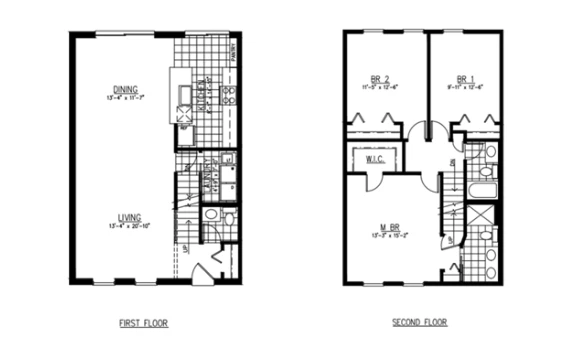 3 Bedroom + Den floor plan